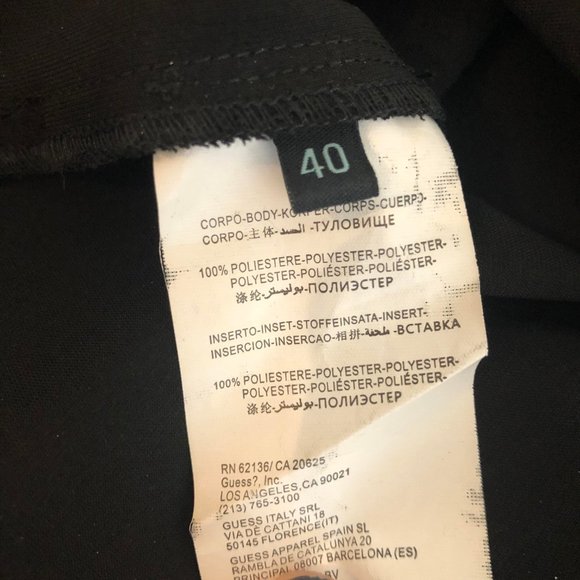 Marciano Guess Lael Cadi Cape Black Top Blouse - Picture 8 of 8